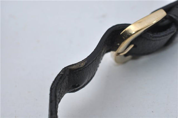 Authentic GUCCI Abbey Shoulder Cross Bag GG Canvas Leather 131326 Black 8950D