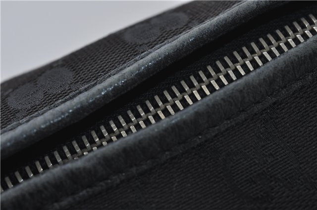 Authentic GUCCI Abbey Shoulder Cross Bag GG Canvas Leather 131326 Black 8950D