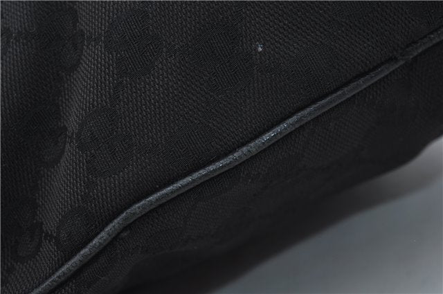 Authentic GUCCI Abbey Shoulder Cross Bag GG Canvas Leather 131326 Black 8950D