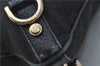 Authentic GUCCI Abbey Shoulder Cross Bag GG Canvas Leather 131326 Black 8950D