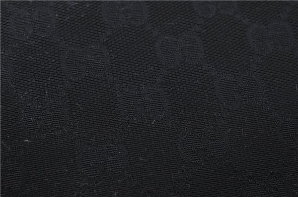 Authentic GUCCI Abbey Shoulder Cross Bag GG Canvas Leather 131326 Black 8950D