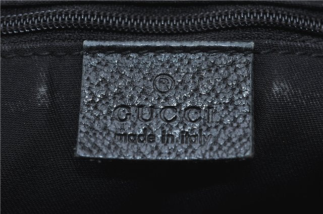 Authentic GUCCI Abbey Shoulder Cross Bag GG Canvas Leather 131326 Black 8950D