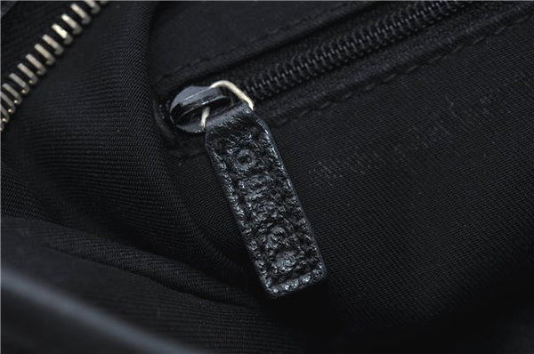 Authentic GUCCI Abbey Shoulder Cross Bag GG Canvas Leather 131326 Black 8950D