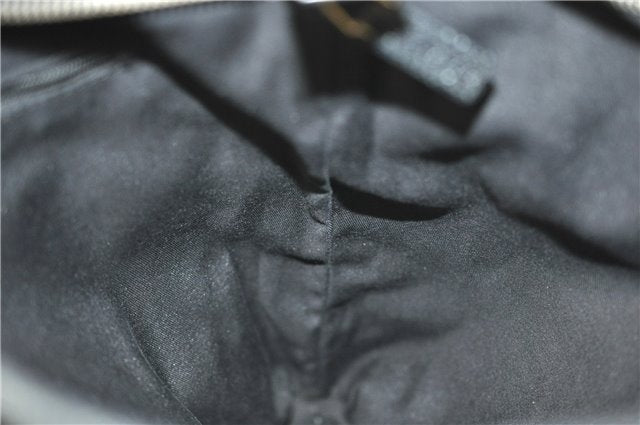 Authentic GUCCI Abbey Shoulder Cross Bag GG Canvas Leather 131326 Black 8950D