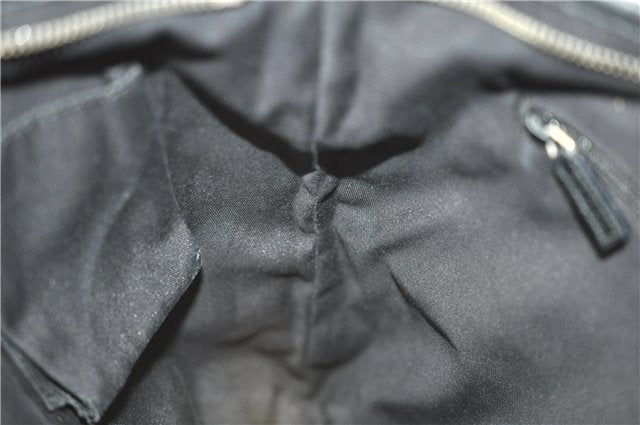 Authentic GUCCI Abbey Shoulder Cross Bag GG Canvas Leather 131326 Black 8950D