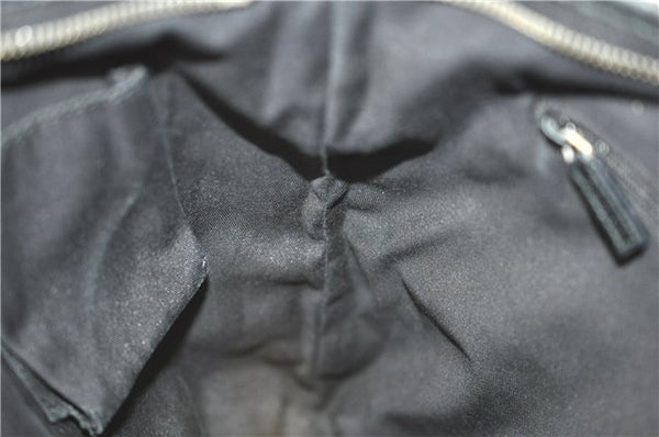 Authentic GUCCI Abbey Shoulder Cross Bag GG Canvas Leather 131326 Black 8950D