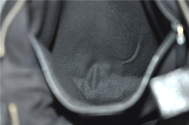 Authentic GUCCI Abbey Shoulder Cross Bag GG Canvas Leather 131326 Black 8950D