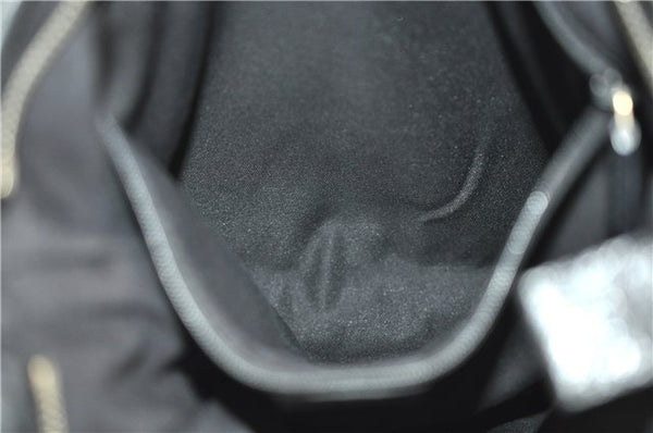 Authentic GUCCI Abbey Shoulder Cross Bag GG Canvas Leather 131326 Black 8950D