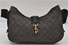 Authentic GUCCI Shoulder Hand Bag Purse GG Canvas Leather 92736 Black 8951D