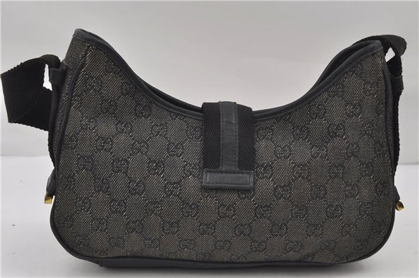 Authentic GUCCI Shoulder Hand Bag Purse GG Canvas Leather 92736 Black 8951D