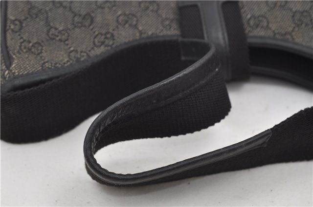 Authentic GUCCI Shoulder Hand Bag Purse GG Canvas Leather 92736 Black 8951D