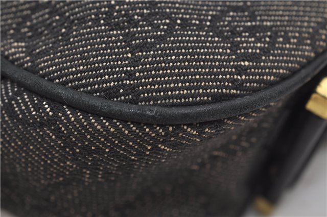 Authentic GUCCI Shoulder Hand Bag Purse GG Canvas Leather 92736 Black 8951D