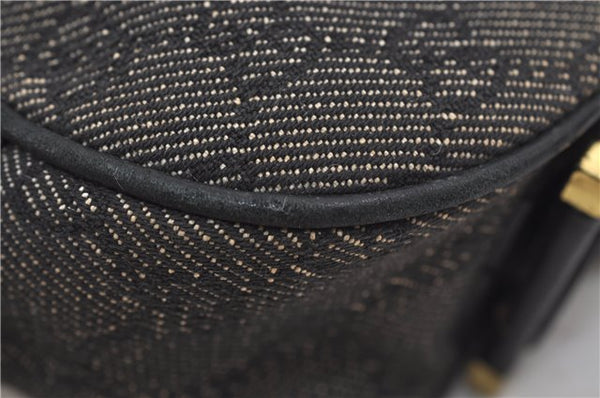 Authentic GUCCI Shoulder Hand Bag Purse GG Canvas Leather 92736 Black 8951D