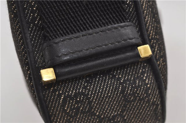 Authentic GUCCI Shoulder Hand Bag Purse GG Canvas Leather 92736 Black 8951D