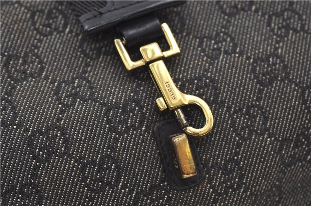 Authentic GUCCI Shoulder Hand Bag Purse GG Canvas Leather 92736 Black 8951D