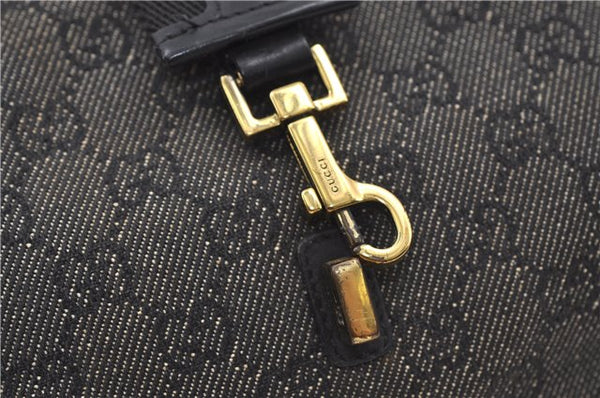 Authentic GUCCI Shoulder Hand Bag Purse GG Canvas Leather 92736 Black 8951D