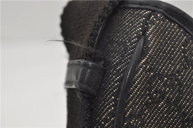 Authentic GUCCI Shoulder Hand Bag Purse GG Canvas Leather 92736 Black 8951D