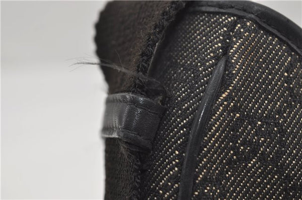 Authentic GUCCI Shoulder Hand Bag Purse GG Canvas Leather 92736 Black 8951D