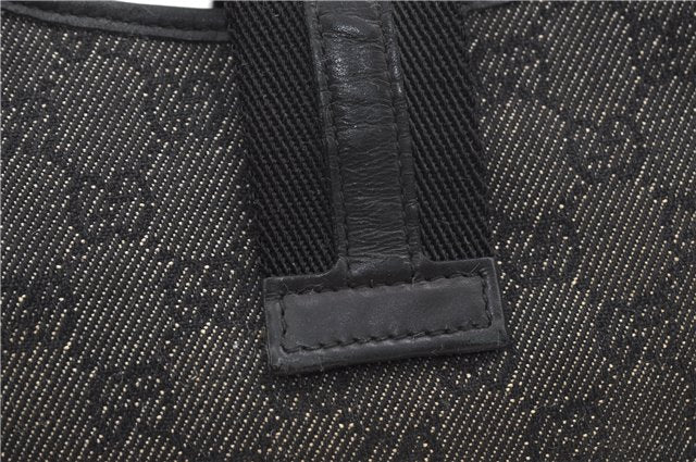 Authentic GUCCI Shoulder Hand Bag Purse GG Canvas Leather 92736 Black 8951D