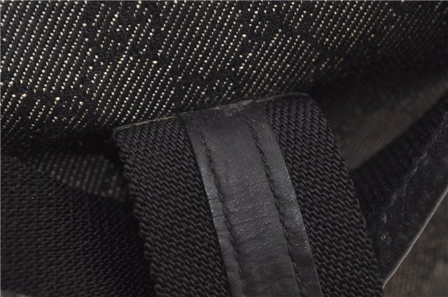 Authentic GUCCI Shoulder Hand Bag Purse GG Canvas Leather 92736 Black 8951D