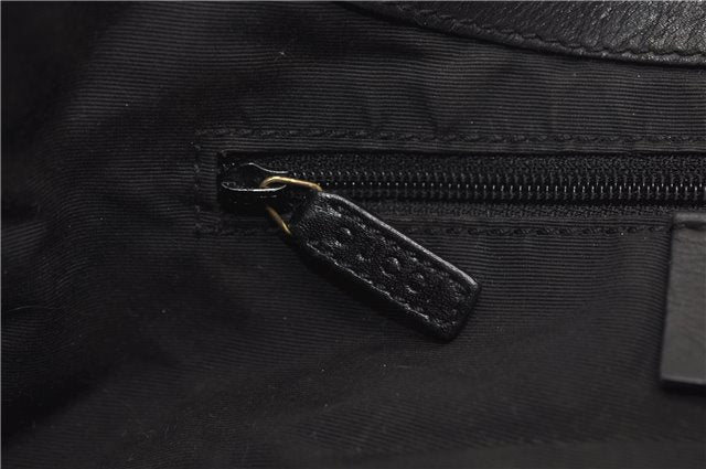 Authentic GUCCI Shoulder Hand Bag Purse GG Canvas Leather 92736 Black 8951D