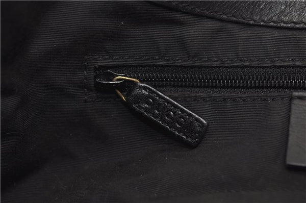 Authentic GUCCI Shoulder Hand Bag Purse GG Canvas Leather 92736 Black 8951D