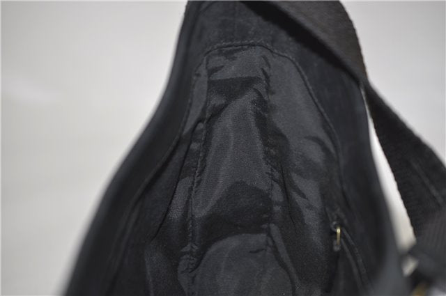 Authentic GUCCI Shoulder Hand Bag Purse GG Canvas Leather 92736 Black 8951D