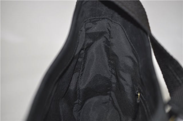 Authentic GUCCI Shoulder Hand Bag Purse GG Canvas Leather 92736 Black 8951D