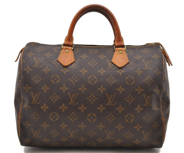 Authentic Louis Vuitton Monogram Speedy 30 Hand Bag Purse M41526 LV 8958C