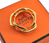 Authentic HERMES Scarf Ring Chaine d'Ancre Chain Design Gold Tone Box 8958F