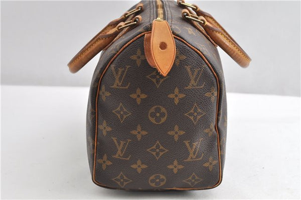 Authentic Louis Vuitton Monogram Speedy 25 Boston Hand Bag M41528 LV 8961F