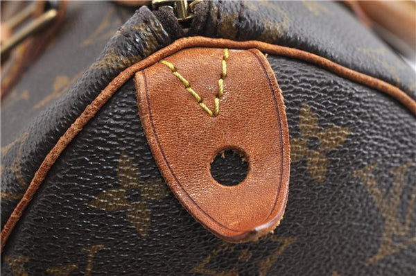 Authentic Louis Vuitton Monogram Speedy 25 Boston Hand Bag M41528 LV 8961F