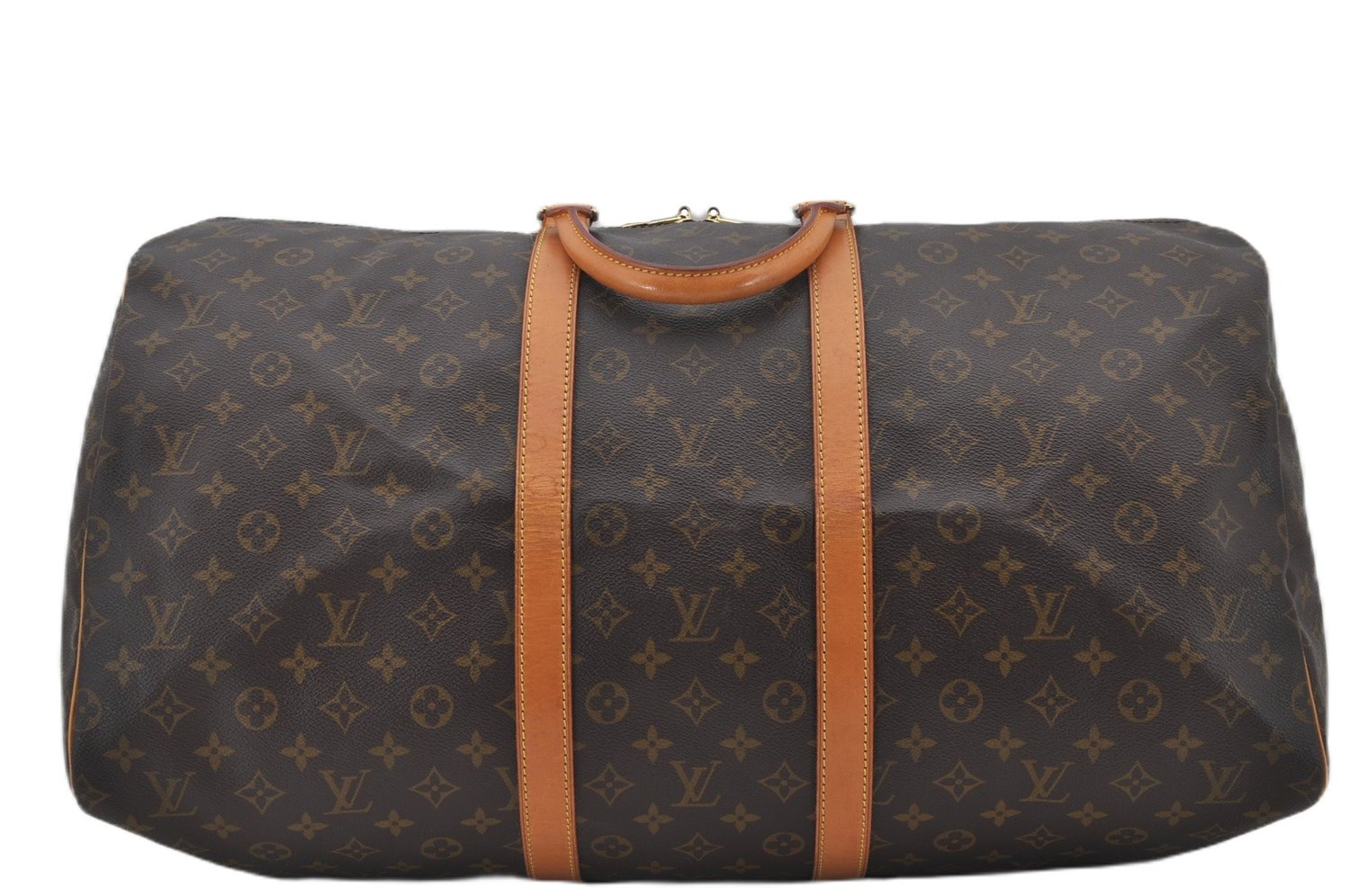 Authentic Louis Vuitton Monogram Keepall 55 Travel Boston Bag M41424 LV 8963E