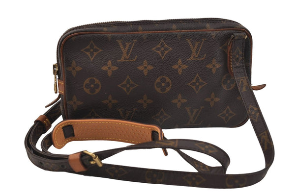 Auth Louis Vuitton Monogram Marly Bandouliere Shoulder Cross Bag M51828 LV 8964D