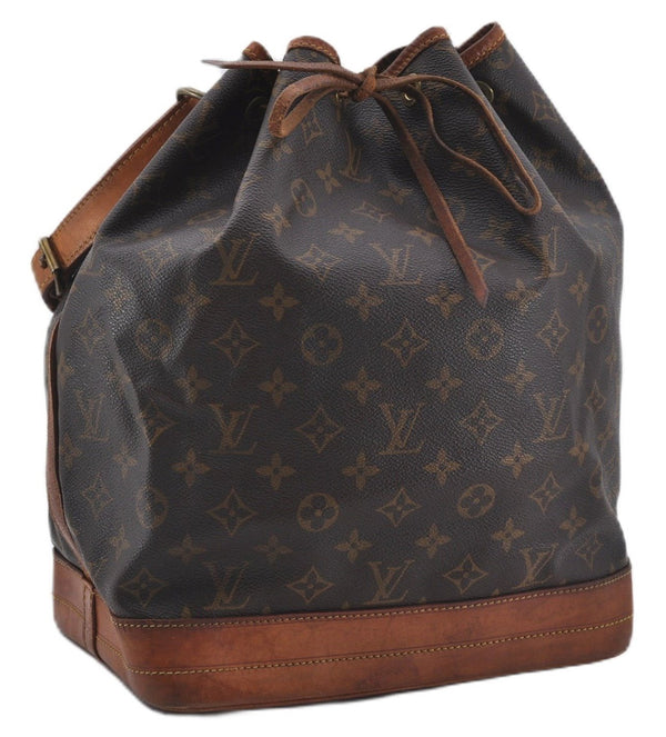 Authentic Louis Vuitton Monogram Noe Shoulder Drawstring Bag M42224 LV 8964E