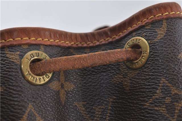 Authentic Louis Vuitton Monogram Noe Shoulder Drawstring Bag M42224 LV 8964E