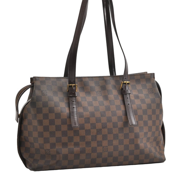 Authentic Louis Vuitton Damier Chelsea Shoulder Tote Bag N51119 LV 8968F