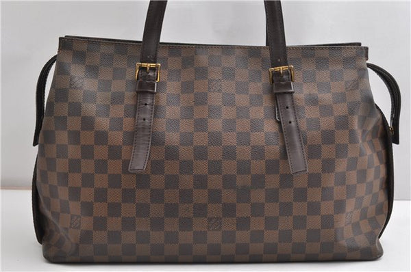 Authentic Louis Vuitton Damier Chelsea Shoulder Tote Bag N51119 LV 8968F