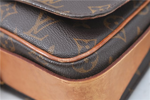 Auth Louis Vuitton Monogram Cartouchiere GM Shoulder Cross Bag M51252 LV 8971A