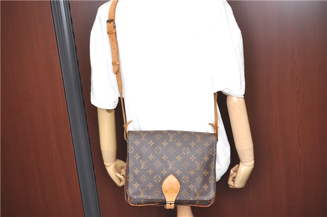 Auth Louis Vuitton Monogram Cartouchiere GM Shoulder Cross Bag M51252 LV 8971A