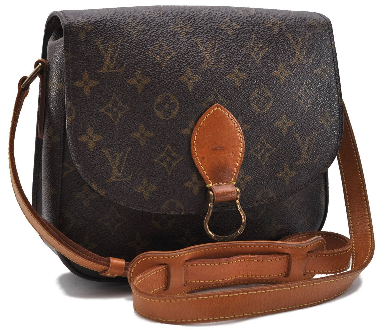 Auth Louis Vuitton Monogram Saint Cloud GM Shoulder Cross Bag M51242 LV 8972C