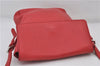 Authentic BURBERRY Vintage Leather Shoulder Cross Body Bag Purse Red 8973E