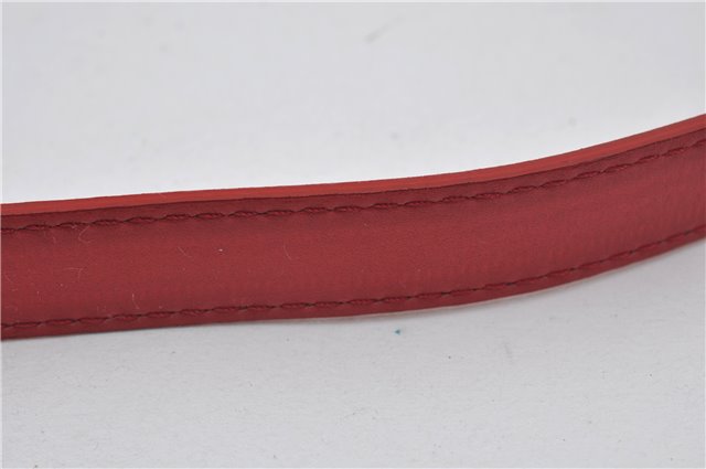 Authentic BURBERRY Vintage Leather Shoulder Cross Body Bag Purse Red 8973E