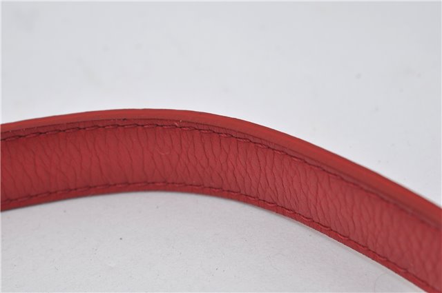 Authentic BURBERRY Vintage Leather Shoulder Cross Body Bag Purse Red 8973E