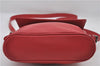 Authentic BURBERRY Vintage Leather Shoulder Cross Body Bag Purse Red 8973E