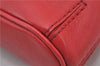 Authentic BURBERRY Vintage Leather Shoulder Cross Body Bag Purse Red 8973E