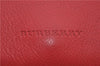 Authentic BURBERRY Vintage Leather Shoulder Cross Body Bag Purse Red 8973E
