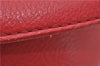 Authentic BURBERRY Vintage Leather Shoulder Cross Body Bag Purse Red 8973E