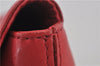Authentic BURBERRY Vintage Leather Shoulder Cross Body Bag Purse Red 8973E