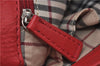 Authentic BURBERRY Vintage Leather Shoulder Cross Body Bag Purse Red 8973E